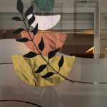 Photo zoomée d'un film dépoli avec décorations